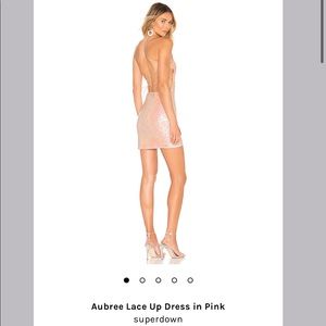 Superdown Aubree lace up dress